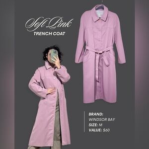 Vintage Pink Trench Coat